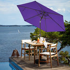JEAREY 7.5FT Patio Umbrella Market Table Umbrella with 6 Sturdy Ribs, Push Button Tilt/Crank Outdoor Umbrella for Garden, Deck, Backyard, Pool and Beach,Dark Purple - Image 4