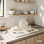 Umbra 330720-354 UDRY Rack and Microfiber Dish Drying Mat-Space-Saving - Image 2