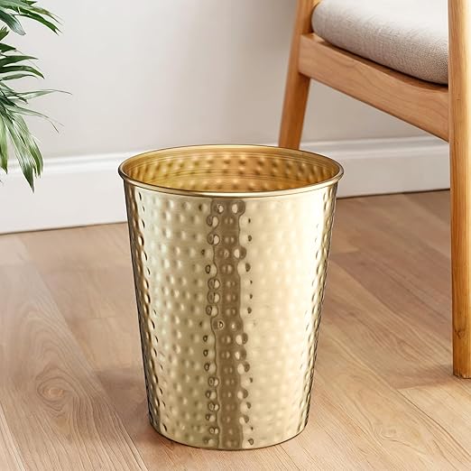 Monarch Abode Metal Bathroom Trash Can – Waste Basket - Image 5