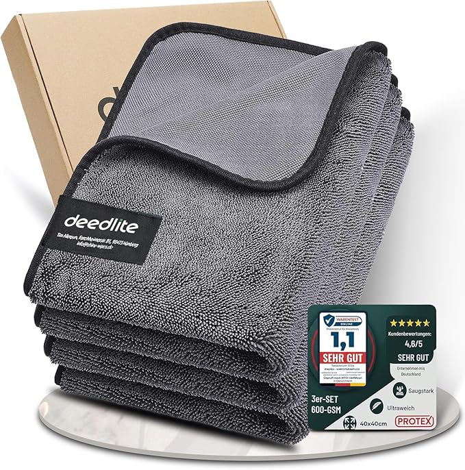 Bath Wipes Shower Cleaning Cloths, Premium Car Drying Towel | Ultra Absorbent by Deedlite