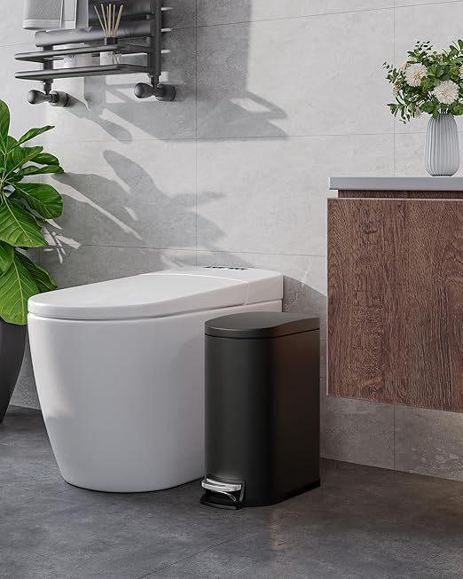Garvee 2.6 gal / 10 L Metal Bathroom Trash Can - Image 7