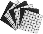 Bumble Premium Cotton Dish Cloths 12" x 12"| Black Design | 405 GSM | Highly - Image 2