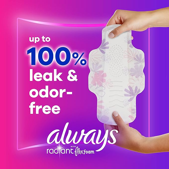 Always Radiant Feminine Pads for Women, Flexfoam Pads - Image 2