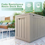 DRATO 80 Gallon Large Deck Box, Outdoor Storage Box for Patio Furniture, Patio Cushions, Gardening Tools, Pool Supplies 480lbs Weight Capacity,Waterproof Resin Storage Boxes（Gray，80 Gallon） - Image 3