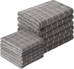 Microfiber Kitchen Towels and Dishcloths Set, 26 X 18 Inch and 12 X 12 Inch by Puomue