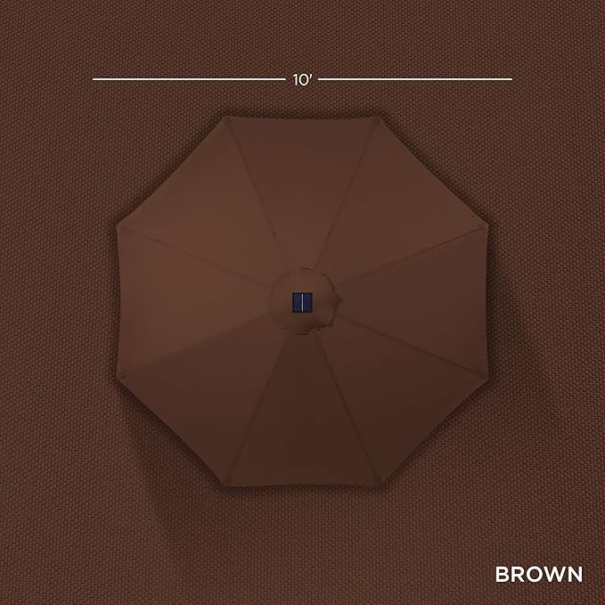 Best Choice Products 10ft Solar Polyester LED Lighted Patio Umbrella w/Tilt Adjustment and UV-Resistant Fabric - Image 4