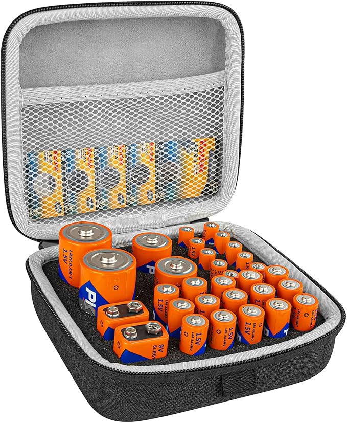 Linkidea Small Hard Case Battery Organizer Storage Box, Batteries Carrying by Linkidea