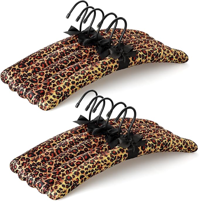 TOPIA HANGER Padded Hangers for Women Clothing, 17-inch Satin Hangers 10 Pack by TOPIAHANGER