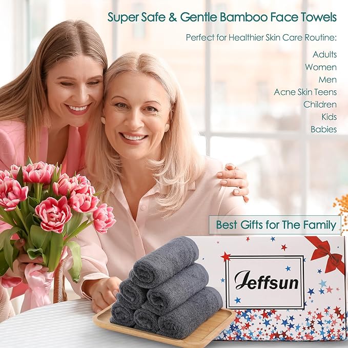 Wash Cloths 12 Pack, Super Soft and Skin Friendly Face Towel - Image 5