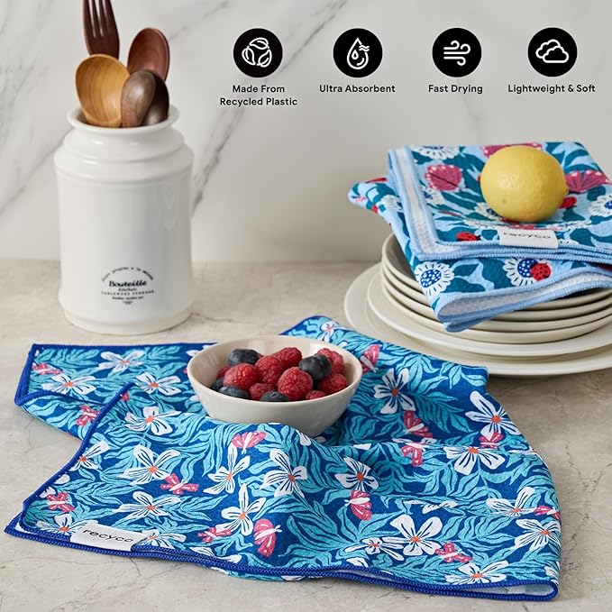 RECYCO Waffle Kitchen Towel Set of 2 - Image 3