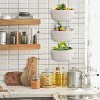 3 Tier Wall Mounted Woven Hanging Basket, Over the Door Hanging Basket - Image 5
