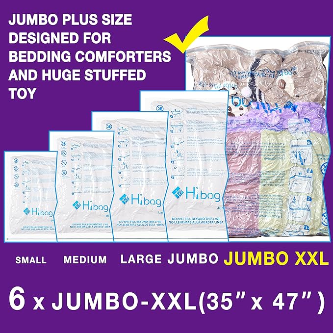 XXL Jumbo 47''X35'' Vacuum Storage Space Saver Bags Extra Large - Image 2