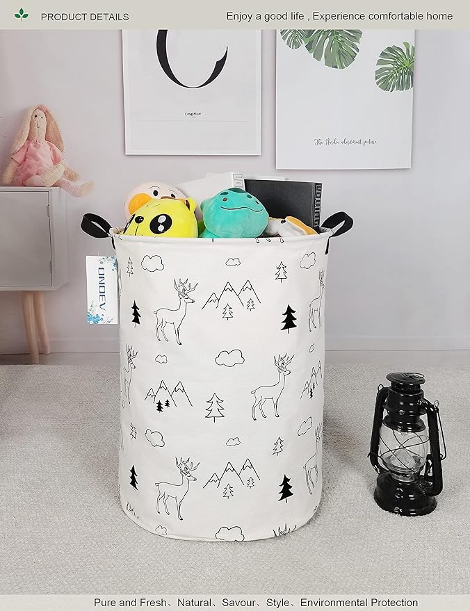 Round Fabric Storage Bin, Decorative Basket, Organizer Basket - Image 6