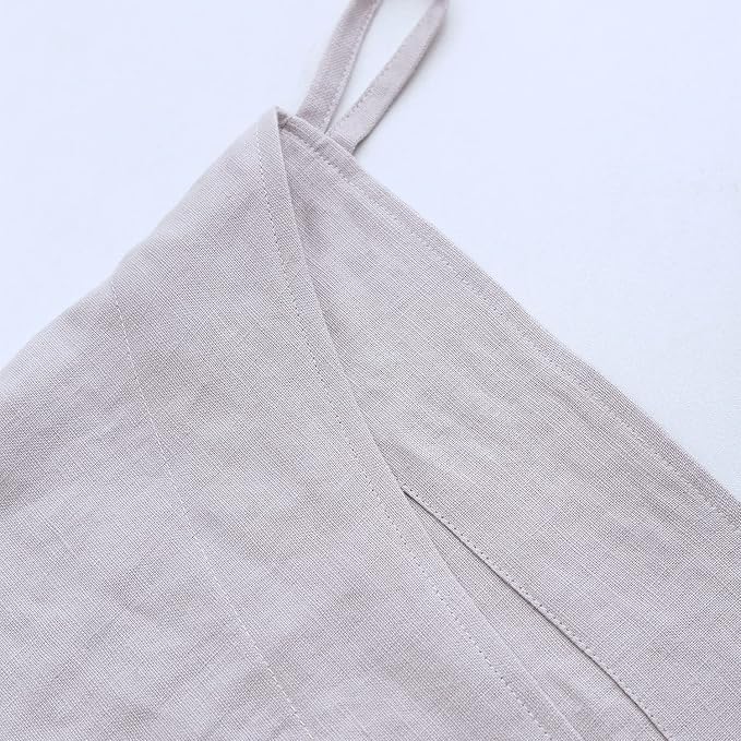Amazhiyu Pure Linen Over The Door Laundry Hanging Hamper Bag - Image 4