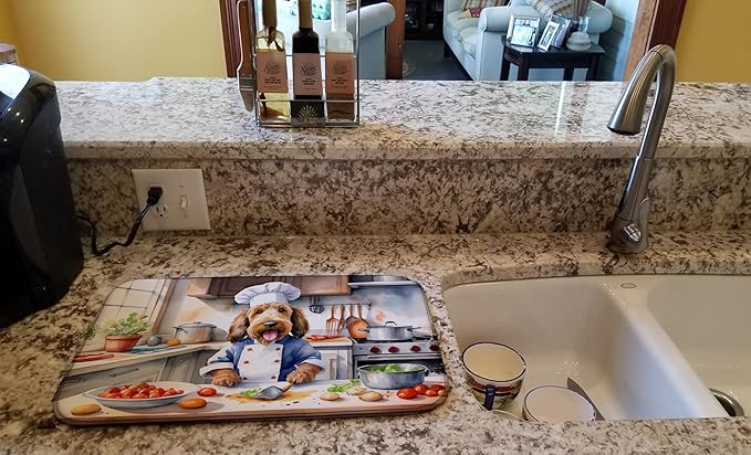 Caroline's Treasures DAC6295DDM Otterhound The Chef Dish Drying Mat Absorbent - Image 2