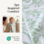 Modern Threads Trefoil Filigree 6-Piece 100% Cotton Towel Set – Reversible Yarn - Image 4