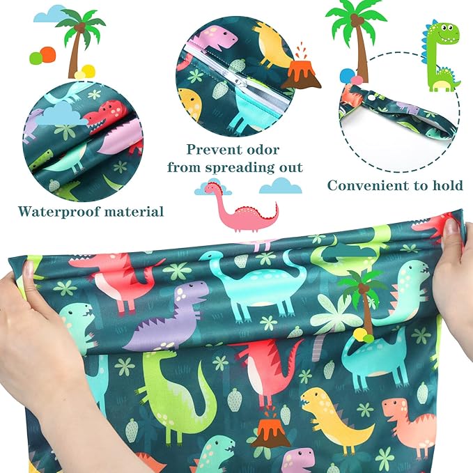 Shappy 2 Pcs Large Travel Laundry Bag Washable Waterproof Wet Dry Large Dirty - Image 3
