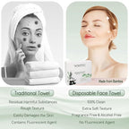 Travel Size Bamboo Viscose Disposable Face Towel Biodegradable Large Dry Face - Image 6