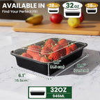 32oz Meal Prep Containers, Reusable Bento Box - Image 3