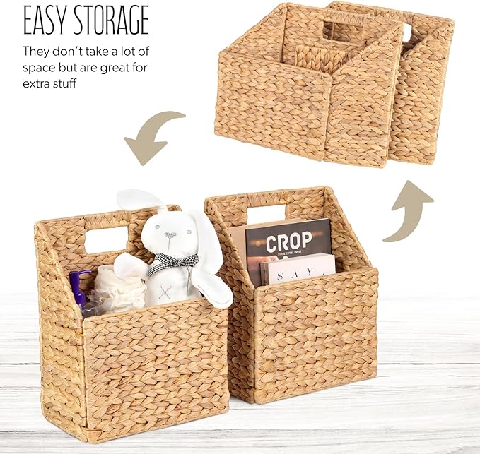 Wicker Hanging Storage Basket, Water Hyacinth Baskets, Wall Decor Hyacinth - Image 7
