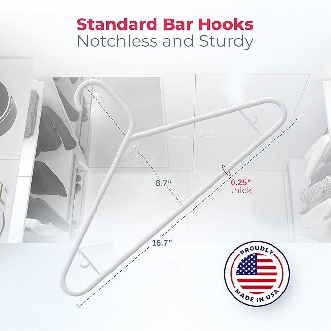 Neaties Plastic Hangers 50 Pack – Made in The USA – 6lb Capacity Standard - Image 2