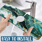 Green Marble Sink Faucet Absorbing Mat Liquid Gold Marble Super Absorbent Fast - Image 5