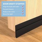 Hojoy 2 Pack Under Door Draft Stopper, Adjustable Door Sweep Anti-Collision - Image 4