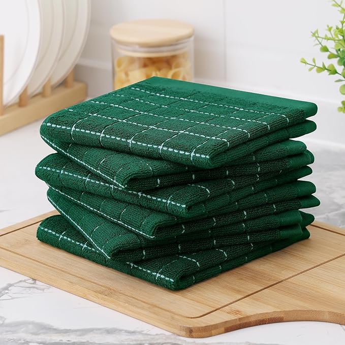 Homaxy 100% Cotton Terry Kitchen Dish Cloths, Ultra Soft and Absorbent Dish - Image 8