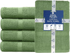DAN RIVER Bath Towels Set of 4, 27 x 54 Inches, 100% Cotton, Larger & Lighter - Image 3