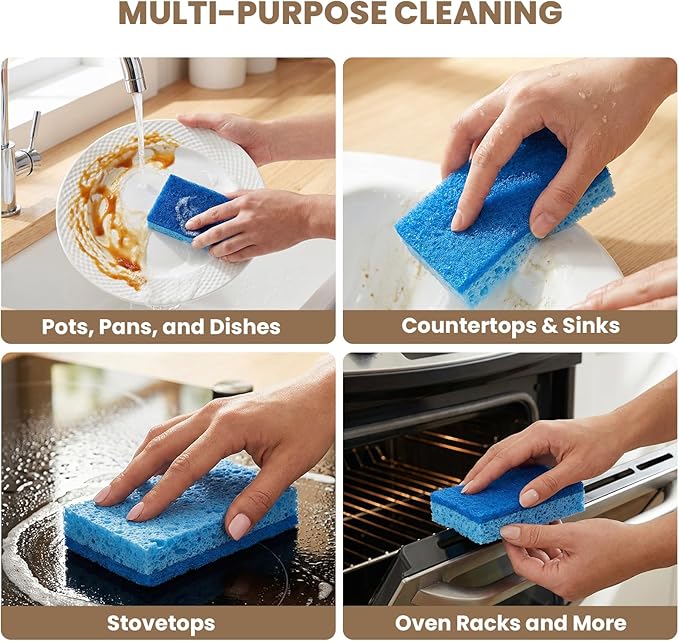 Kitchen Sponges, Non-Scratch Scrub Sponge, Dual Sided Cleaning Sponges - Image 8