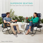 Best Choice Products Set of 2 Adjustable Steel Mesh Zero Gravity Lounge Chair Recliners w/Pillows and Cup Holder Trays - Forest Green - Image 9
