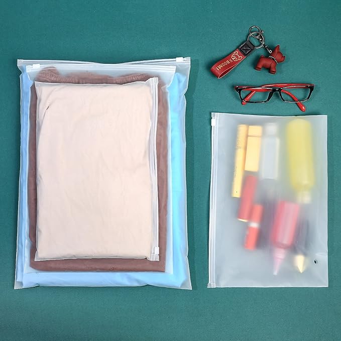 30 Pcs Clothes Packaging Bags Plastic Packing Bags Reusable Zip Clothing Bag - Image 5