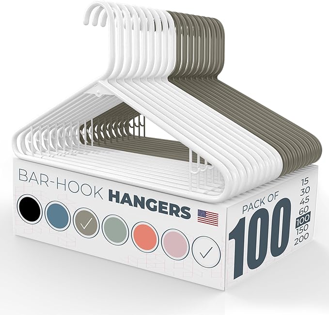 Neaties Plastic Hangers 100 Pack – Made in The USA – 6lb Capacity Standard by NeatiesHangers