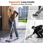 Grout Brush with Long Handle, Heavy-Duty Tile and Shower Floor Scrub Brush Stiff - Image 2