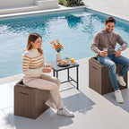 Devoko 30 Gallon Resin Deck Box 2 Pack Outdoor Indoor Waterproof Storage Box for Patio Furniture Pool Accessories Storage for Cushion Garden Tools (Brown, 2 Pack) - Image 5