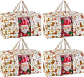 VENO 4 Pack Moving Bags, Large Christmas Storage Bins by Veno