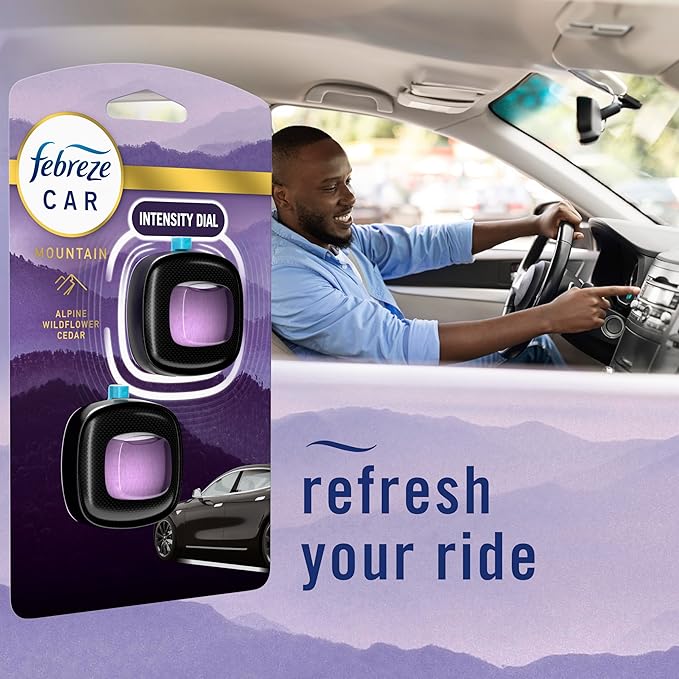 Febreze Car Mountain Scent Air Freshener Vent Clip, .07 oz - Image 6