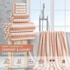 8 Piece Bathroom Towel Set |2 Oversized Bath Towels, 2 Hand Towels, 4 - Image 2