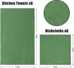 Homaxy Kitchen Towels and Dishcloths Set, 10 x 10 and 13 x 19 Inches, No Lint - Image 6