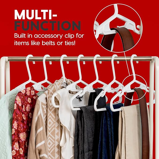 IRIS USA Lightweight Flexible Hangers 50 Pack, Made in USA, Plastic Clothes - Image 6