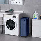 Slim Laundry Hamper with Lid and Wheels, Small Rolling Laundry Basket with - Image 5