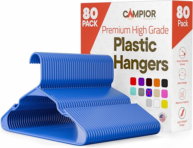 Plastic Clothes Hangers – Heavy Duty Hanger Set, by Campior