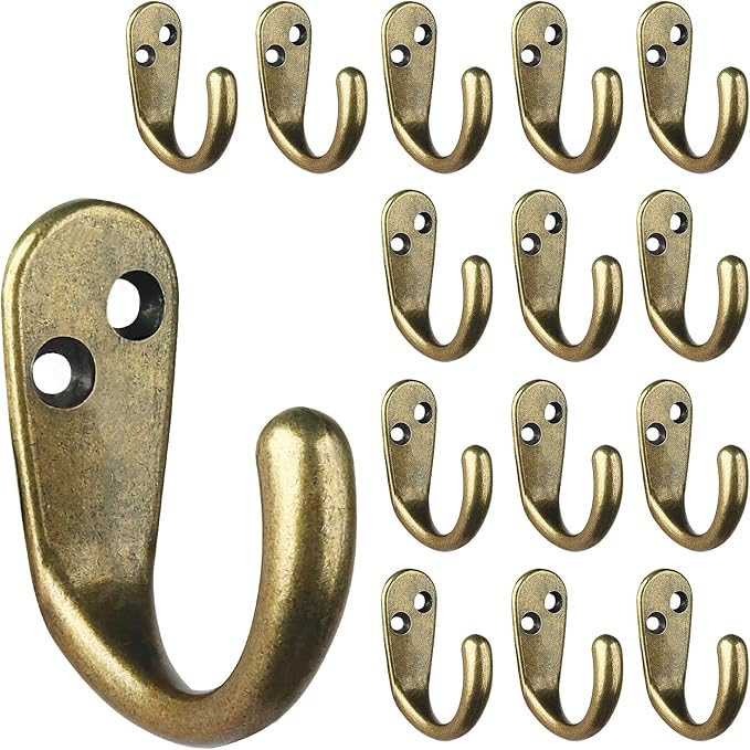 IBosins 15PCS Coat Hooks Wall Mounted Single Prong Robe Hook by IBosins