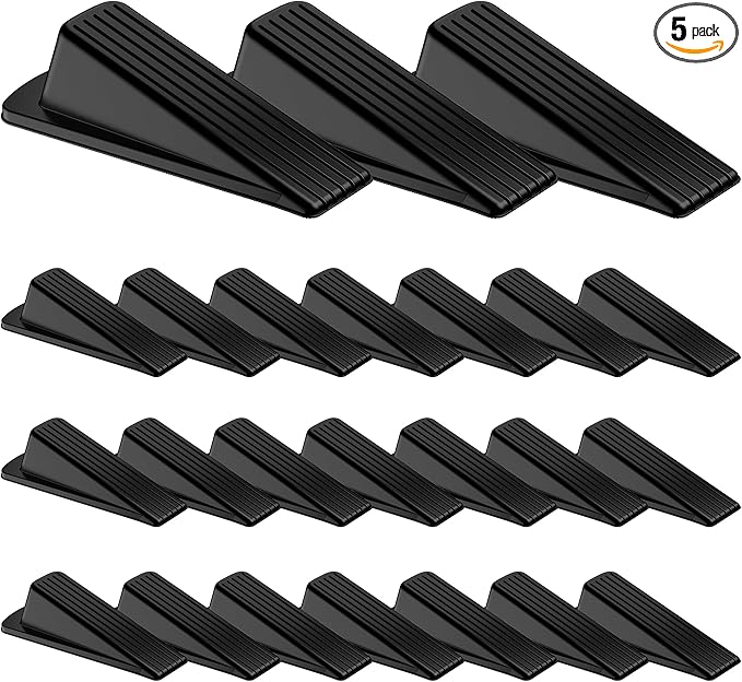 Crosize 24 Pack Door Stoppers for Bottom of Door, Premium Rubber Door Stops by Crosize