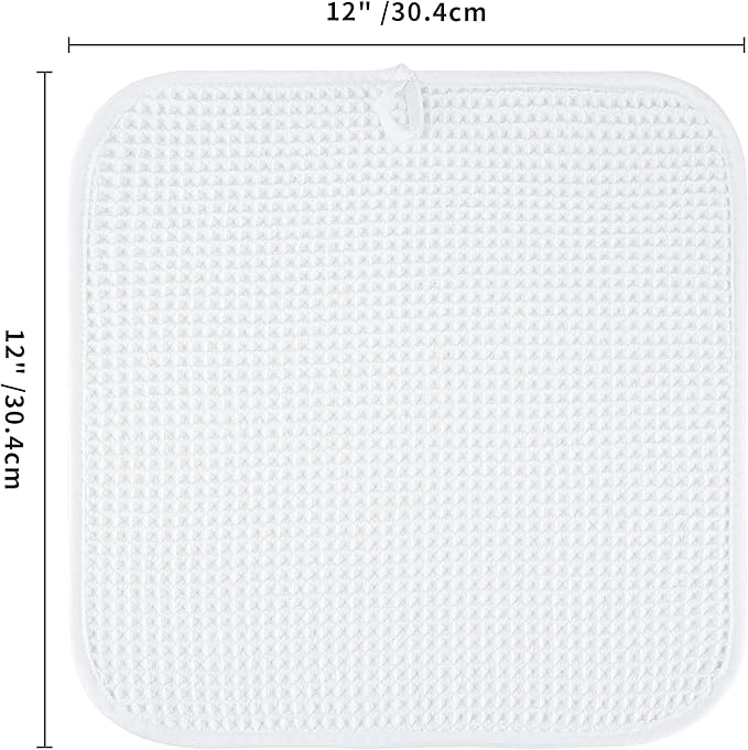 Microfiber Waffle Face Towels, 4 Pieces, Fast Drying, Lint Free 430 GSM - Image 7