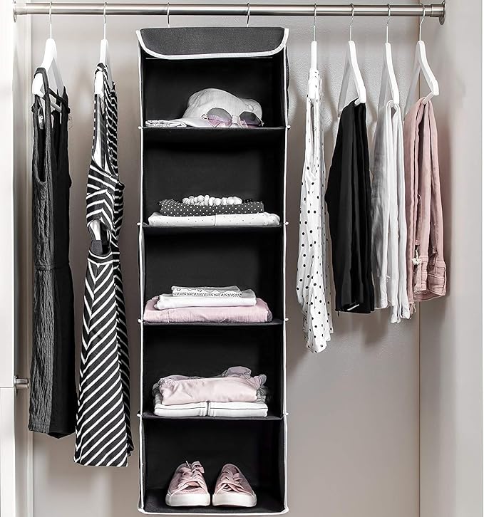 ZOBER Hanging Closet Organizer, 5-Shelf - Image 2
