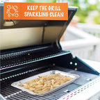 PLASTICPRO 10 Pack Disposable Aluminum Grill Liners Toppers Aluminum Foil - Image 3