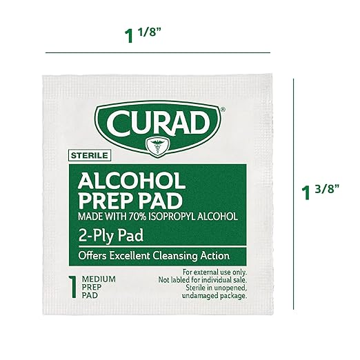 CURAD Alcohol Prep Pads | 400 Pieces of Medium Isopropyl Wipes Individually - Image 5