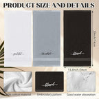 Peryiter 3 Pcs Farmhouse Bathroom Decor Hand Towels 14x29 Inch Cotton Bath - Image 2