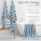 4 Piece Bath Towel Set Oversized Bath Sheet 35"x70" Bathroom Towel Extra Large - Image 4